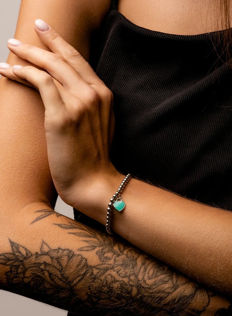 Tiffany & Co. Tiffany Heart Enamel Beaded Bracelet 4mm - Image 3