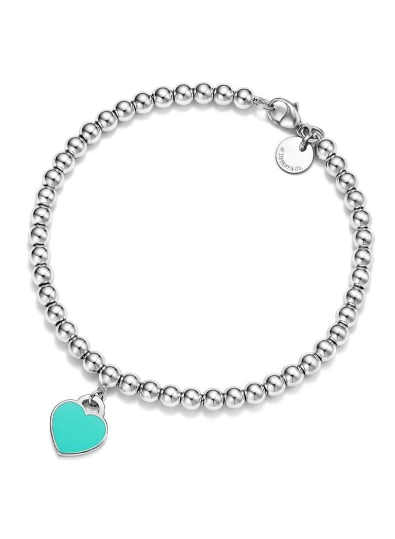 Tiffany & Co. Tiffany Heart Enamel Beaded Bracelet 4mm - Image 1