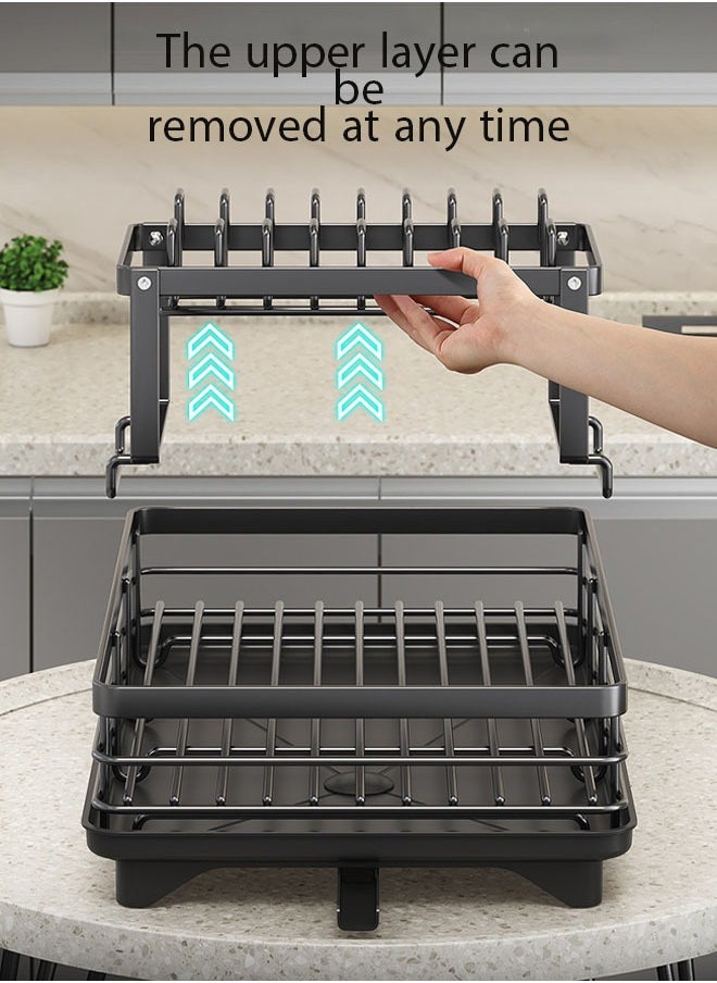 FLYROAD - Dish Drying Rack Black for Kitchen - Image 1