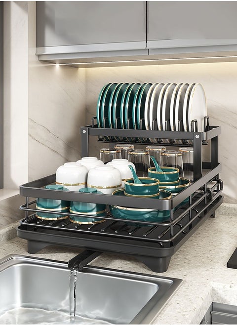Dish Drying Rack Black for Kitchen