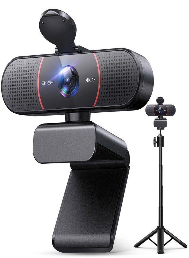 eMeet Webcam C960 4K Kit, Ultra HD Webcam with Lens Cap and Dual Microphones, Auto Focus PDAF, 73° Streaming Camera, 4K Camera with Stand - Image 1