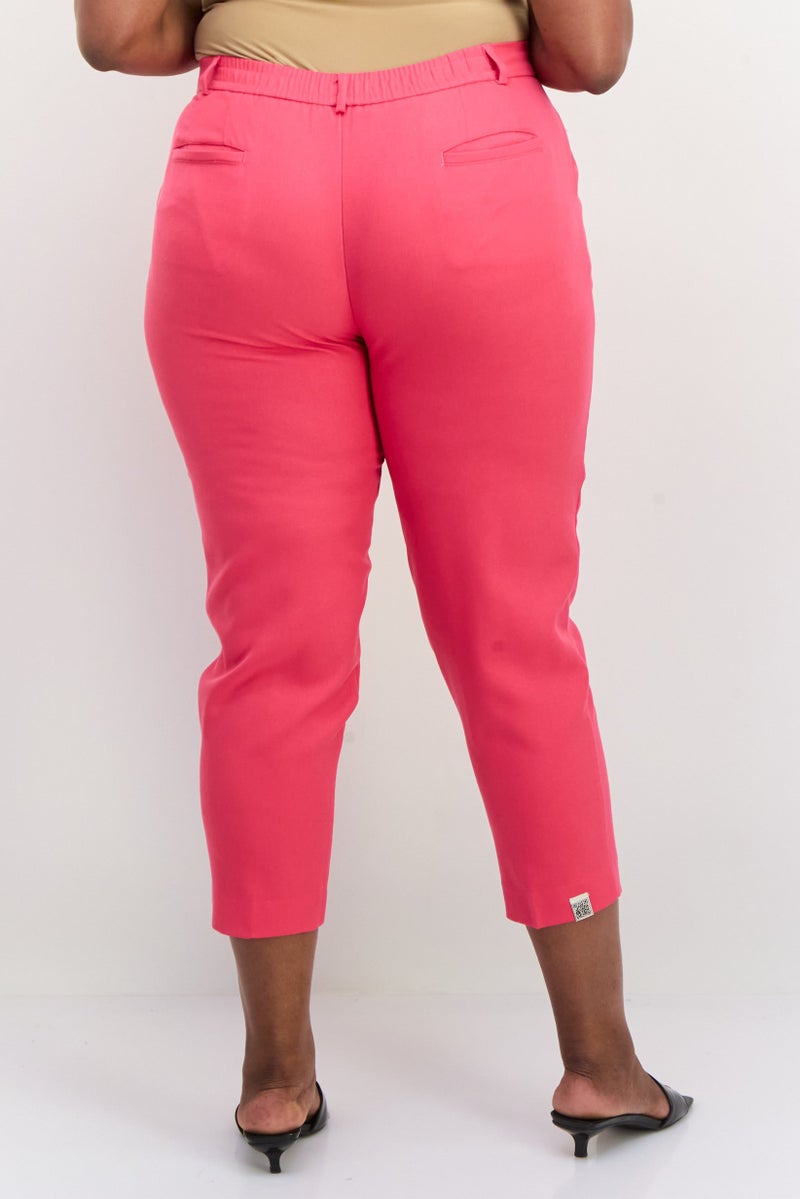 The Giving Movement Women Regular Fit Brand Logo Straight Leg Pants, Pink - Image 4