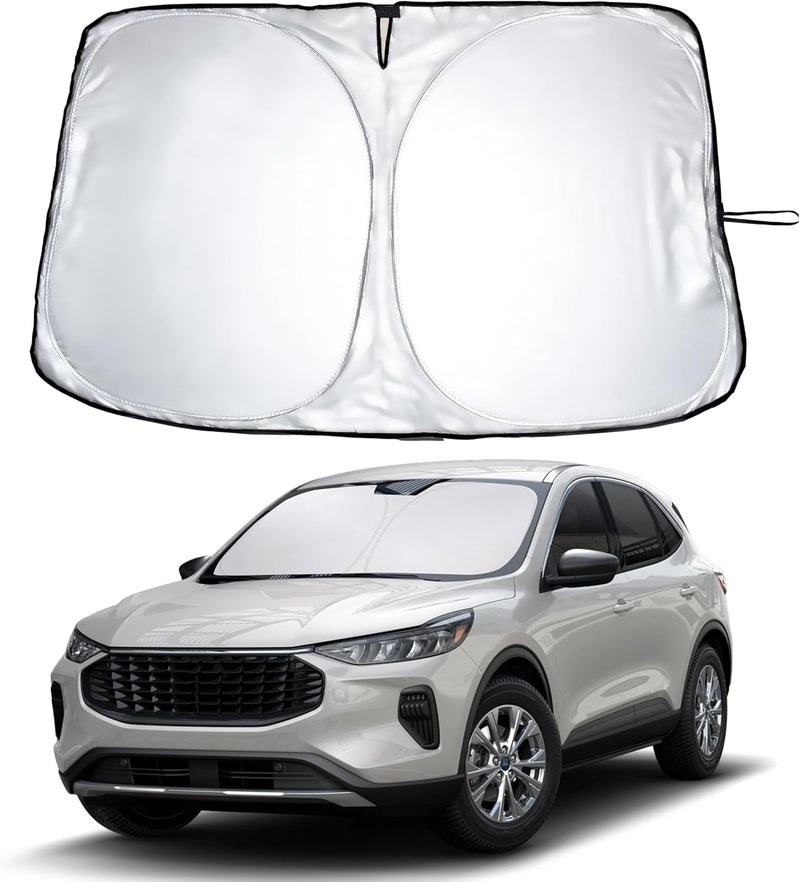 EcoNour Windshield Sunshade for Ford Escape 2020-2024 2025 2026, Sun Visor for Front Windshield & Window Sun Shade Cover, UV Heat Blocker & Protector, Car Accessories - Image 1
