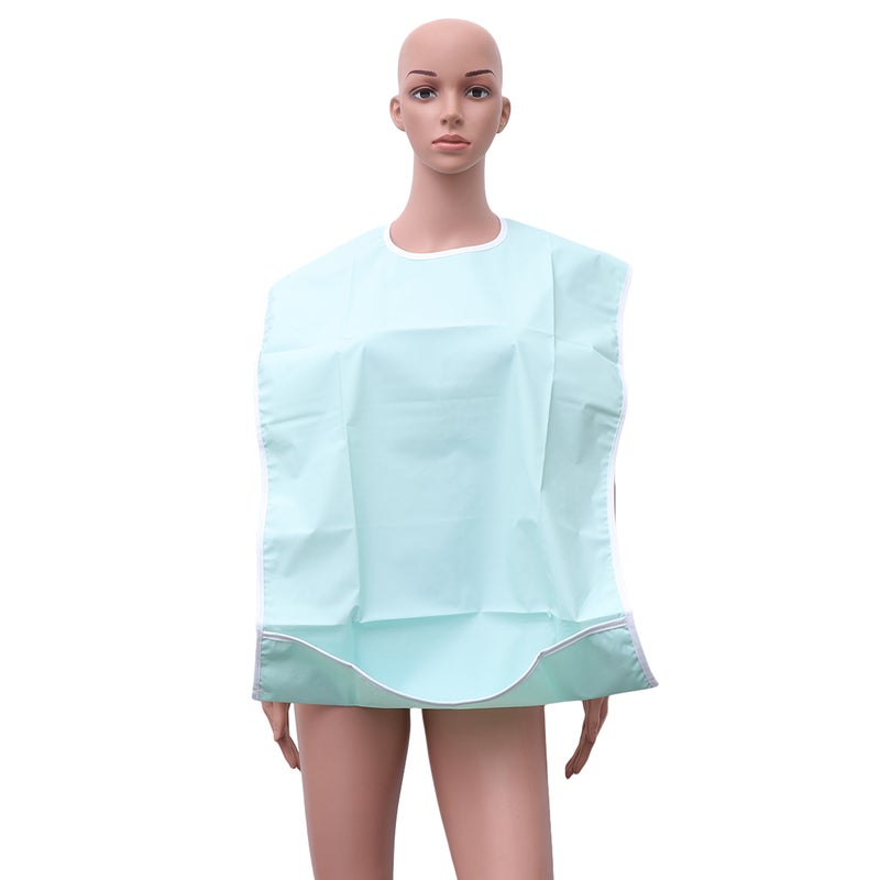 2pcs Delicate Dinner Bib Rice Bag Bib for the Aged Adult Use Single Light Green - Image 2