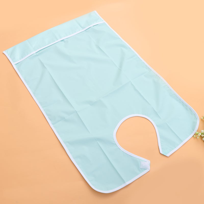2pcs Delicate Dinner Bib Rice Bag Bib for the Aged Adult Use Single Light Green - Image 1