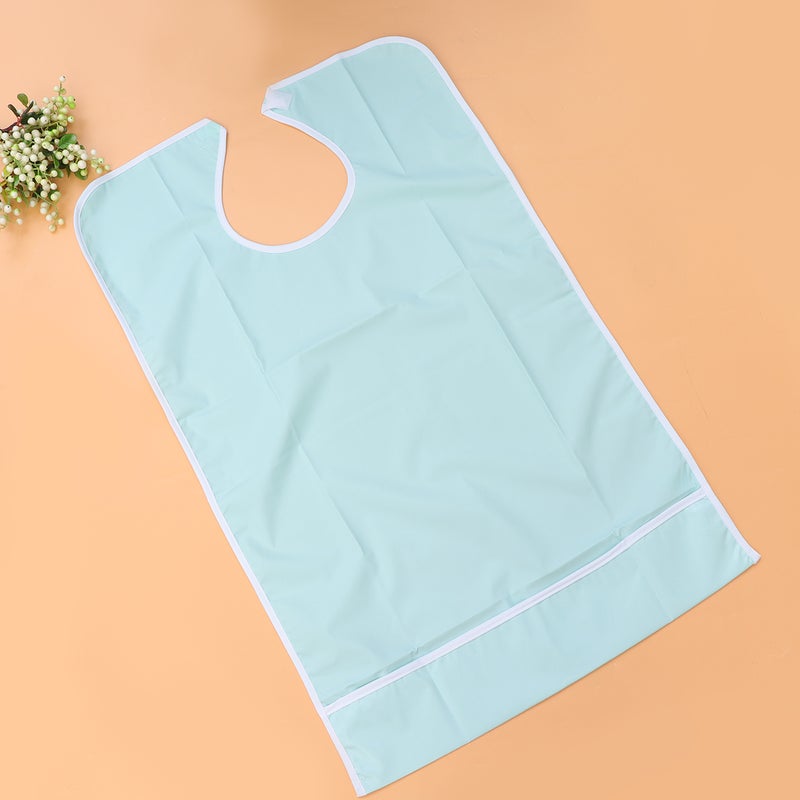 2pcs Delicate Dinner Bib Rice Bag Bib for the Aged Adult Use Single Light Green - Image 4