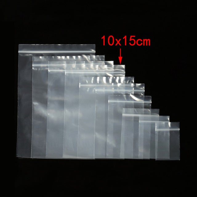 Generic 100pcs Thick PE Jewelry Seal Bags 10x 15cm