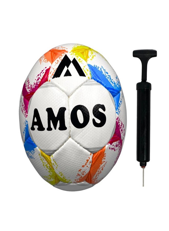 آموس كرة قدم AMOS Inferno Rainbow (مقاس 4) مع مضخة - Image 1
