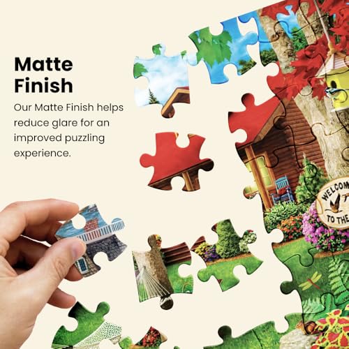 Masterpieces 750 Piece Jigsaw Puzzle for Adults and Family - Lakeside Retreat - 18"x24" - Image 4