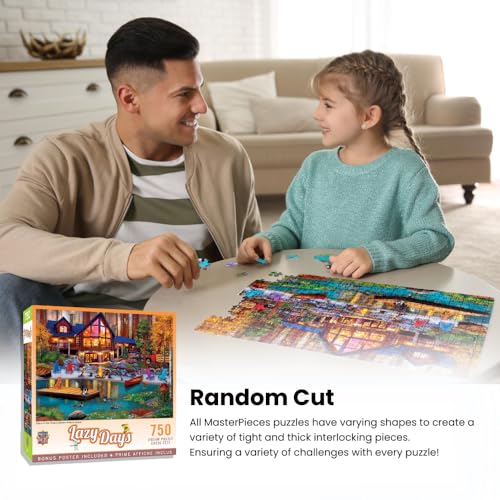 Masterpieces 750 Piece Jigsaw Puzzle for Adults and Family - Lakeside Retreat - 18"x24" - Image 5