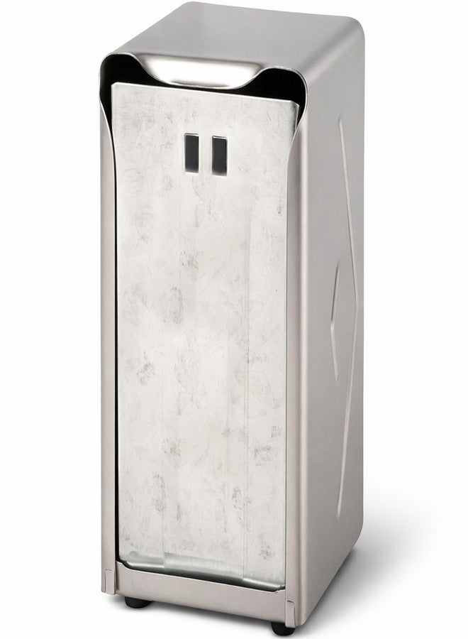 سان جامار موزع مناديل سان جامار H900X طويل قابل للطي على طراز المطاعم، 7.5 بوصة × 3.75 بوصة، سعة 150 منديل، مصنوع من الفولاذ المقاوم للصدأ المصقول - Image 2