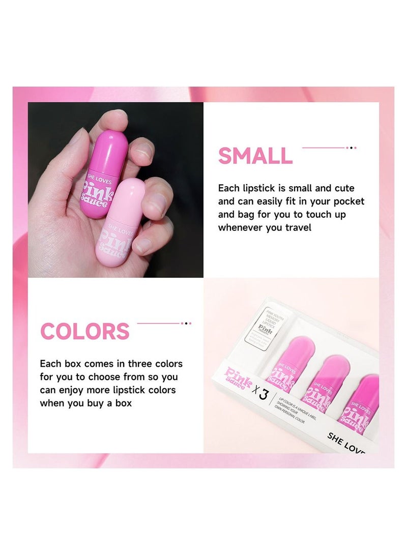 Sheloves 3 Piece Pink Youth Memory Liquid Lipstick - Image 5