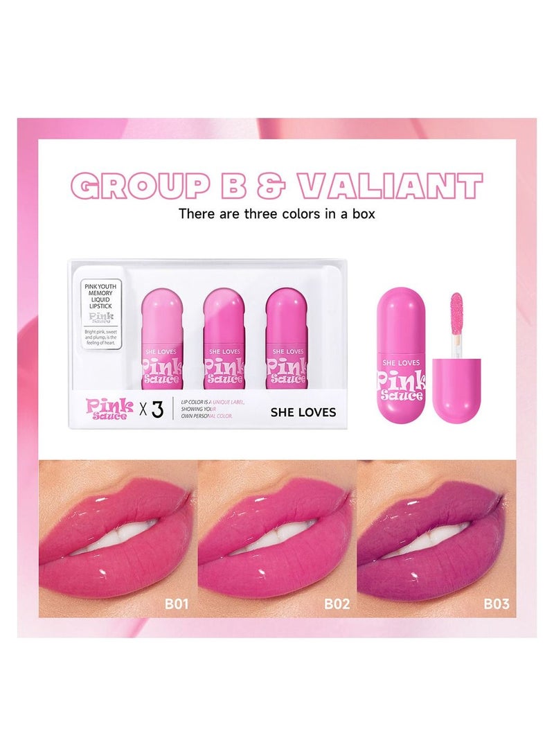 Sheloves 3 Piece Pink Youth Memory Liquid Lipstick - Image 2