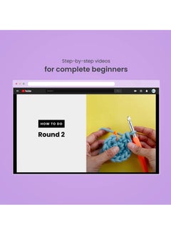SYOSI Beginner Crochet Kit, Starter Set with Step-by-Step Video Tutorials, Includes Amigurumi Supplies, DIY Knitting for Adults & Kids, Crochet Bunny Animals  - Image 3
