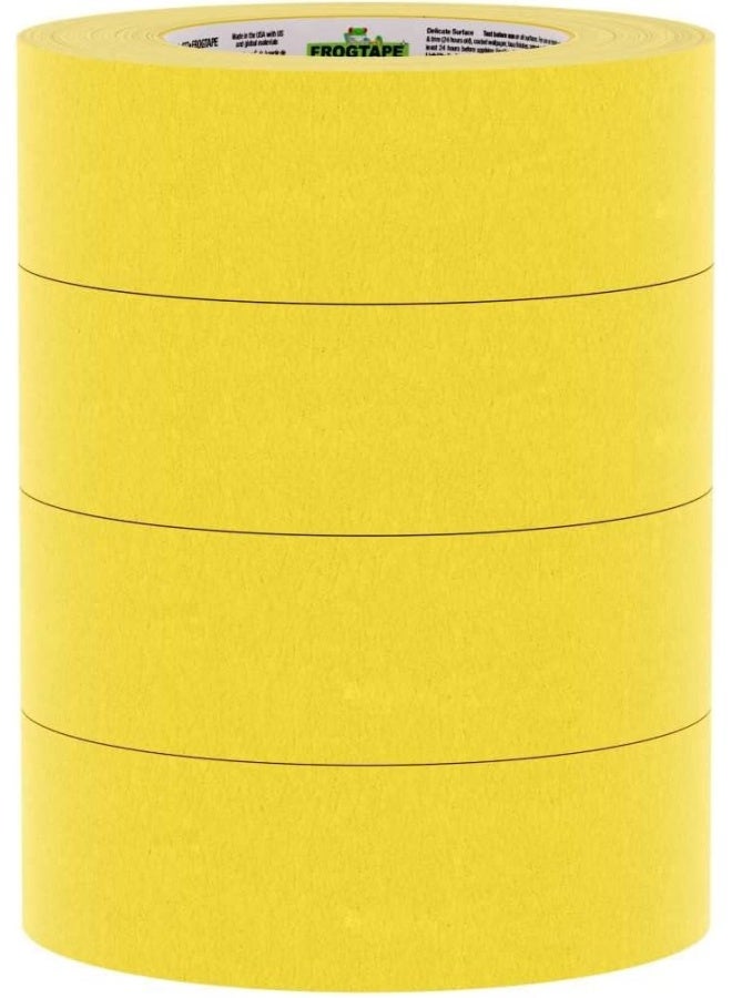 Frogtape Delicate Surface Painter'S Tape With Paintblock, 1.41 Inch X 60 Yards, 4-Pack, Yellow (240662) - Image 4