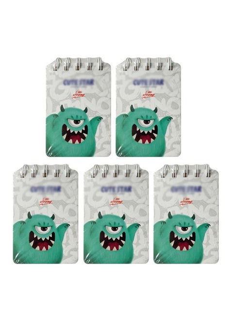 5-Pieces Gifts Notepad Student And Kids Top Spiral Bound Notebook