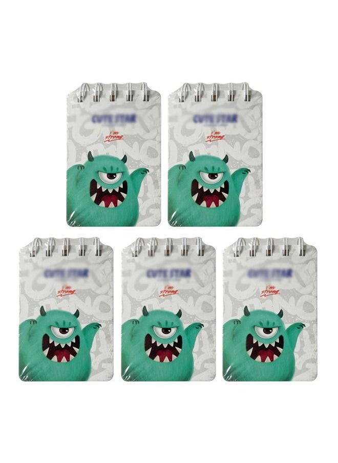 5-Pieces Gifts Notepad Student And Kids Top Spiral Bound Notebook