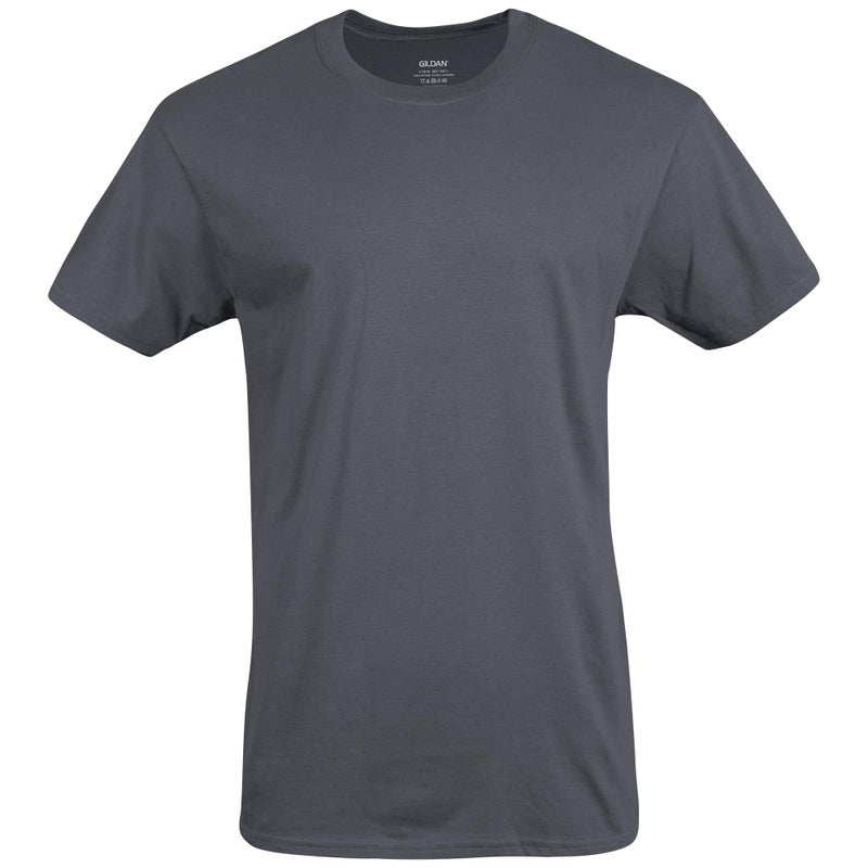 Gildan Men's Crew T-Shirts, Multipack, Style G1100, Navy/Charcoal/Cardinal Red (5-Pack), Large - Image 4