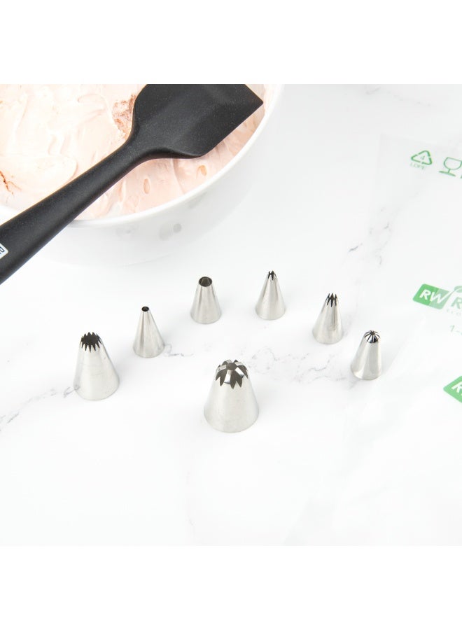 Restaurantware Pastry Tek Piping Tip, 1 Reusable Drop Flower Icing Tip - #1F, Dent-Resistant, Stainless Steel Pastry Tip, Dishwasher-Safe, Decorate Cupcakes, Cakes, or Cookies - Image 5