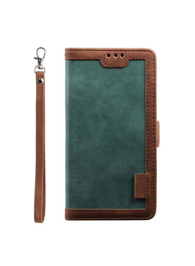 اس-توب جراب هاتف iPhone 15 Pro Max من الجلد بتصميم أفقي قابل للطي بتصميم ريترو - Image 2