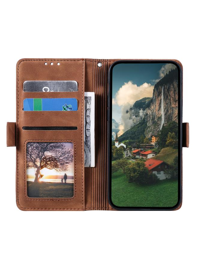 اس-توب جراب هاتف iPhone 15 Pro Max من الجلد بتصميم أفقي قابل للطي بتصميم ريترو - Image 4