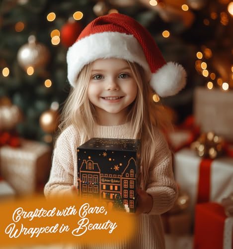CHAMBERY Merry Christmas Candles with Warmer LED, Christmas Decor Gifts Winter Candle with Apple Spice Scent, Apple Candles Over 40 Hours Burn Time, Home Decorations Indoor, 100% Soy Wax,Black - Image 5