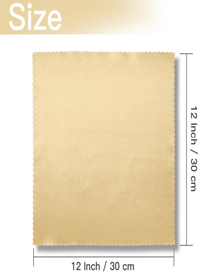 VACVELT 12 Pack Gold Satin Napkins 12x12 Inch Wedding Napkins, Scalloped Elegant Dinner Napkins Square Table Napkins Decor, Silky Satin Cloth Napkins for Restaurant Banquet Graduation Party - Image 5