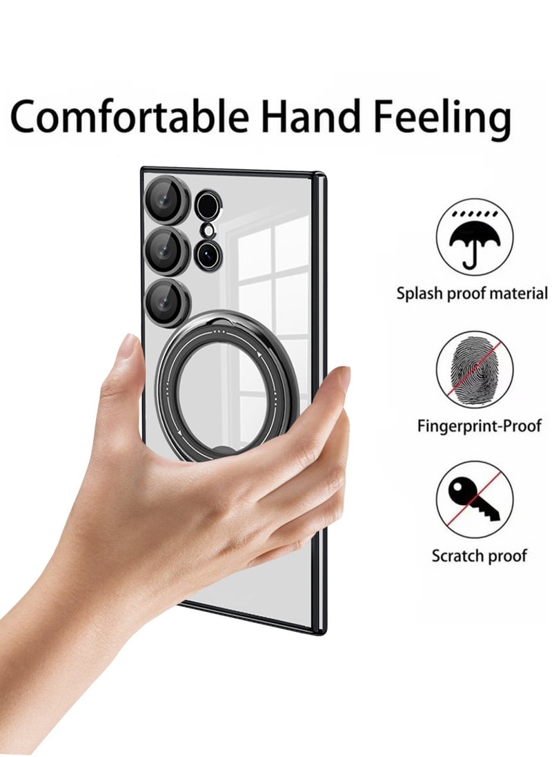 X-level - Samsung Galaxy S24 Ultra Case Cover with 360 Rotation Magnetic Invisible Stand with MagSafe Wireless charging Comfortable Touch Translucent Back Cover Camera len Protector Shell for Galaxy S24 Ultra - Image 1