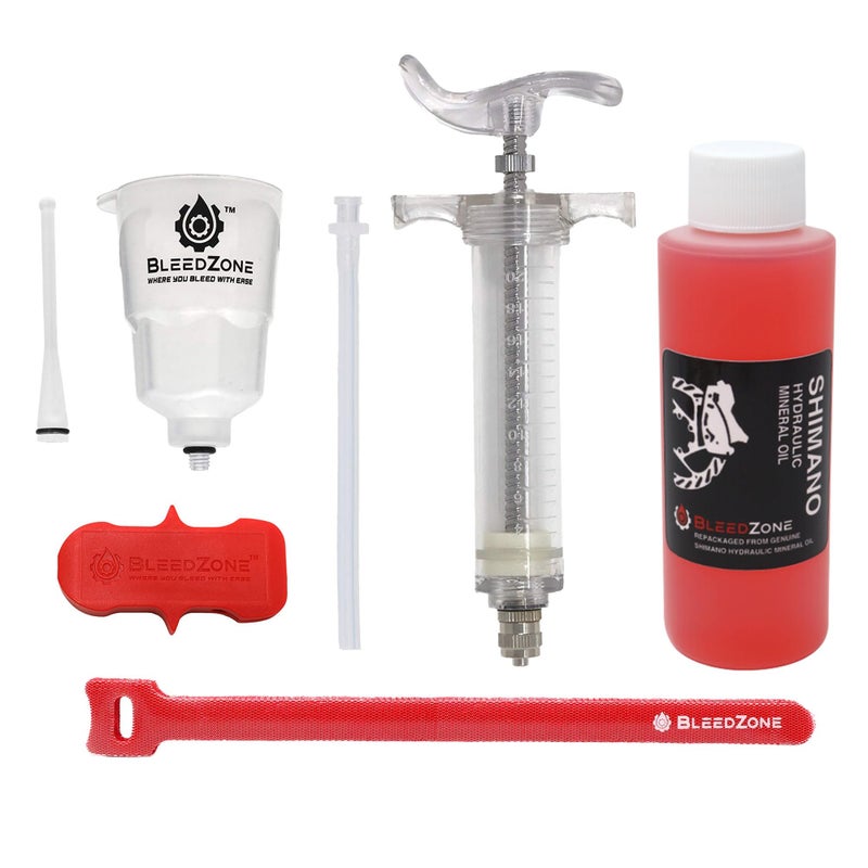 BleedZone for Shimano Brakes Bleed Kit, Bike Hydraulic Brake Kit with 120ml Mineral Oil and Pro Syringe - Fits with Shimano Bike, Mountain Bikes - Image 2