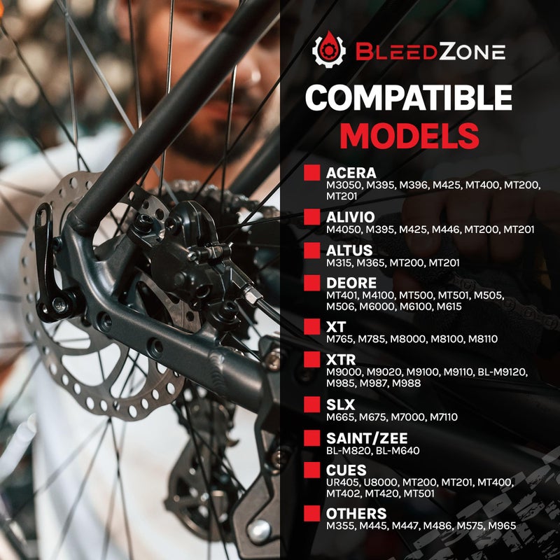 BleedZone for Shimano Brakes Bleed Kit, Bike Hydraulic Brake Kit with 120ml Mineral Oil and Pro Syringe - Fits with Shimano Bike, Mountain Bikes - Image 5