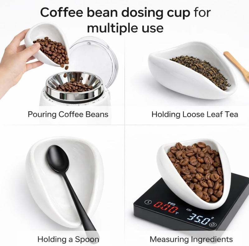 Street27 Ceramic Coffee Dosing Cup & Tea Storage Tray, Single Dose Measuring Container for Coffee Beans & Loose Leaf Tea Dosing Vessel - Image 4