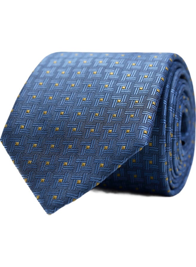 Northrop Martin Men'S High-End Silk Tie Business Casual Elegant Blue Handmade 7.5Cm Wide Gift Box Packaged Jy103 - Image 1