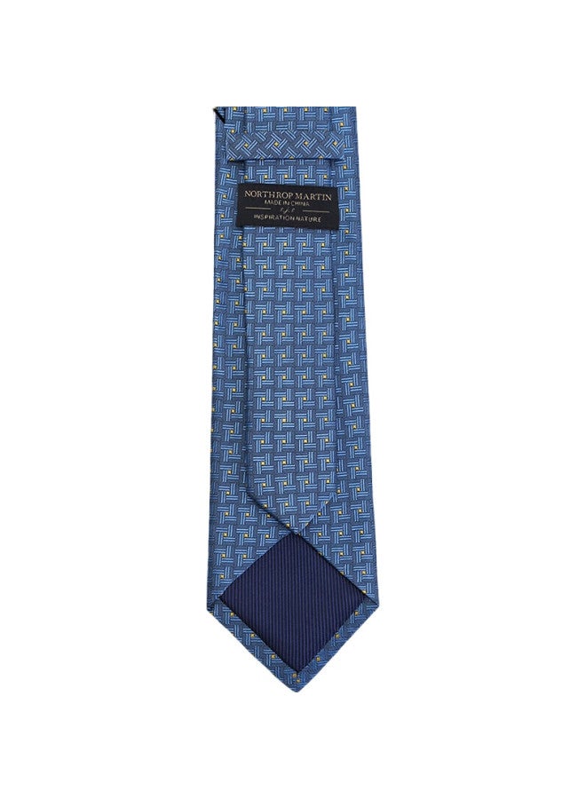 Northrop Martin Men'S High-End Silk Tie Business Casual Elegant Blue Handmade 7.5Cm Wide Gift Box Packaged Jy103 - Image 2