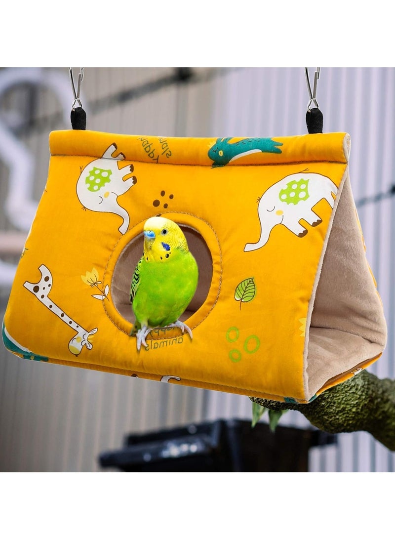 FengSVMA Winter Warm Bird Nest House - Hanging Hammock Velvet Shed Hut Cage Plush Fluffy Birds Hideaway Sleeping Bed Fuzzy for Parrot Parakeet Cockatiels Budgies Lovebird Medium - Image 3