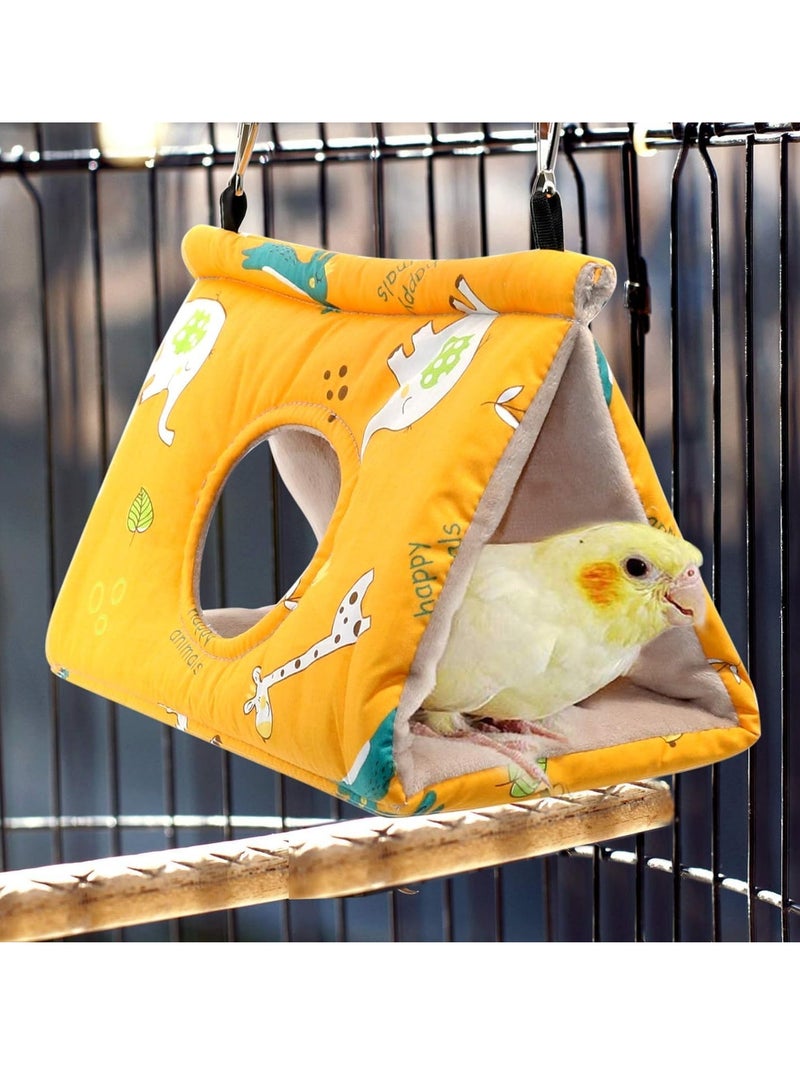 FengSVMA Winter Warm Bird Nest House - Hanging Hammock Velvet Shed Hut Cage Plush Fluffy Birds Hideaway Sleeping Bed Fuzzy for Parrot Parakeet Cockatiels Budgies Lovebird Medium - Image 4