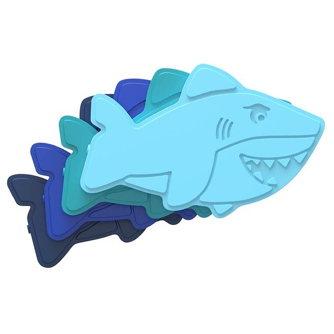 Bentgo Buddies Reusable Ice Packs Slim Ice Packs for Lunch Boxes, Lunch Bags, and Coolers Multicolored 4 Pack (Shark) - Image 1