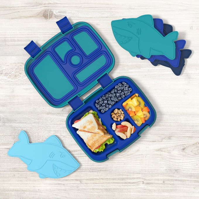 Bentgo Buddies Reusable Ice Packs Slim Ice Packs for Lunch Boxes, Lunch Bags, and Coolers Multicolored 4 Pack (Shark) - Image 5
