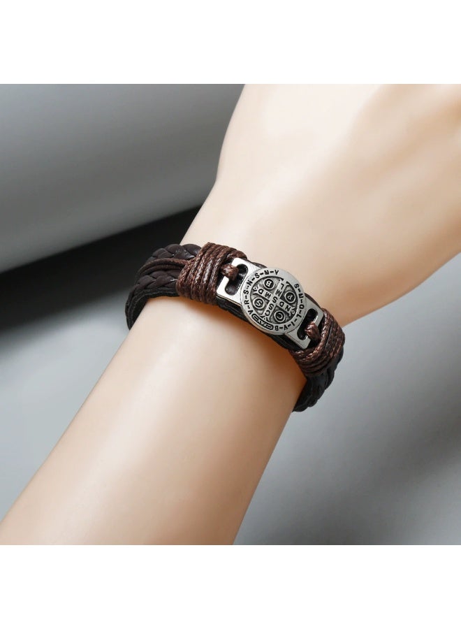 Goolsky Vintage Handmade Leather Bracelet for Men – Adjustable Pull Knot Wristband, Minimalist Retro Jewelry, Genuine Leather Pull Knot, Men’s Daily Wear/Casual/Retro Style Gift - Image 4