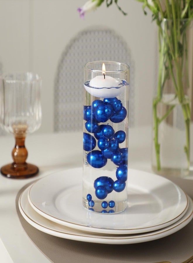 UDU 150 Pcs Floating Beads Vase Filler No Hole Faux Pearls for Vase Mixed Sizes Round Pearls for Home Party Wedding Decor, 8/14/20 mm (White, Blue) - Image 4