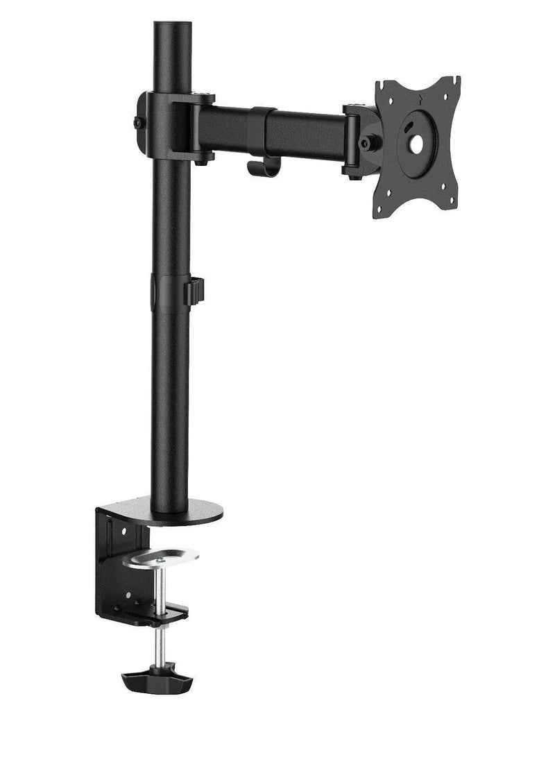 Single Monitor Fully Adjustable Computer Desk Mount Articulating Stand 27" Inch Black - Image 3
