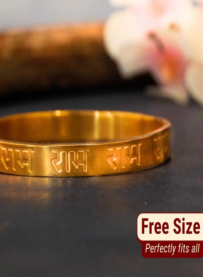 Japam Gold Plated Ram Ji Kada – 2.8 Inches Diameter - Image 3
