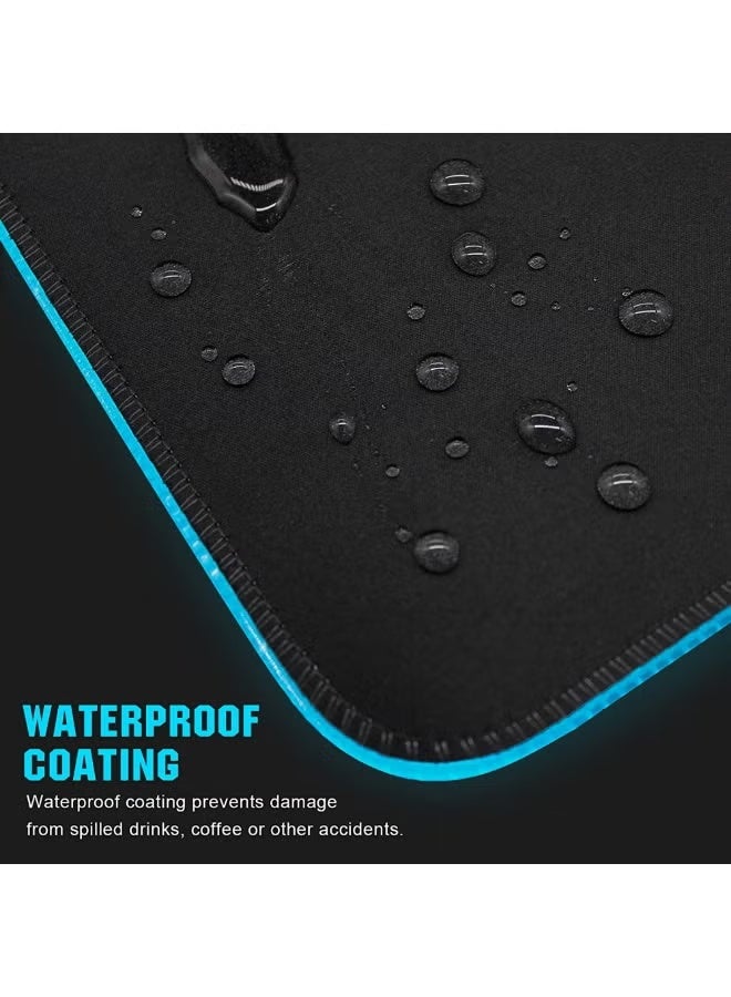 Klicktech RGB Large Mouse Pad 800x300x3 mm, Colorful LED Light Keyboard Mat Game Playing Mouse Pad, Extended Large Desk Pad for PC Laptop 800 x 300 mm - Image 3