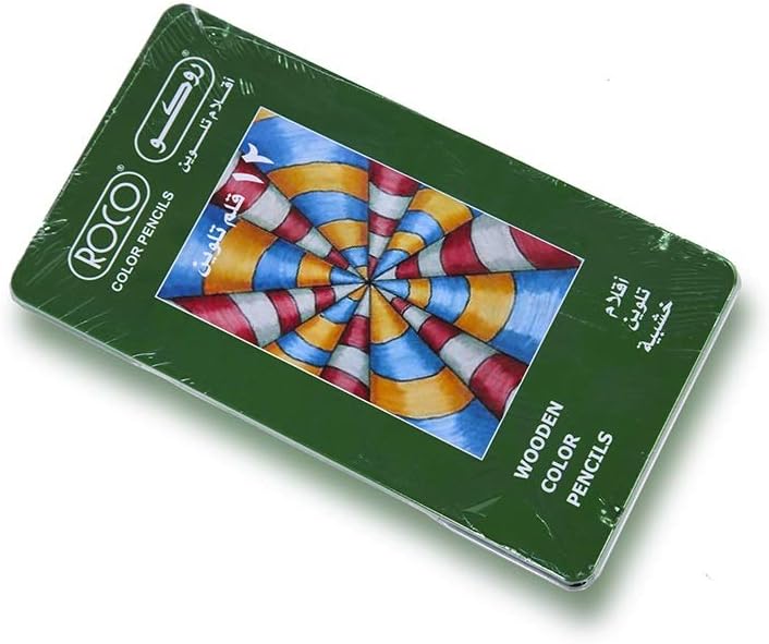 مجموعة أقلام تلوين خشبية، 12 قطعة، متنوعة، Rq-19012