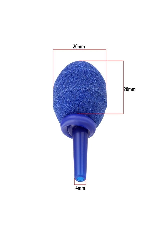 أوتوتك مجموعة أوتوتيك من 20 حجر هواء دائري لأحواض السمك، 4 مم، أحجار فقاعات هواء دائرية لأحواض السمك والبرك، مضخات هواء للبرك، 20 × 4 مم، حجر هواء أزرق - Image 4