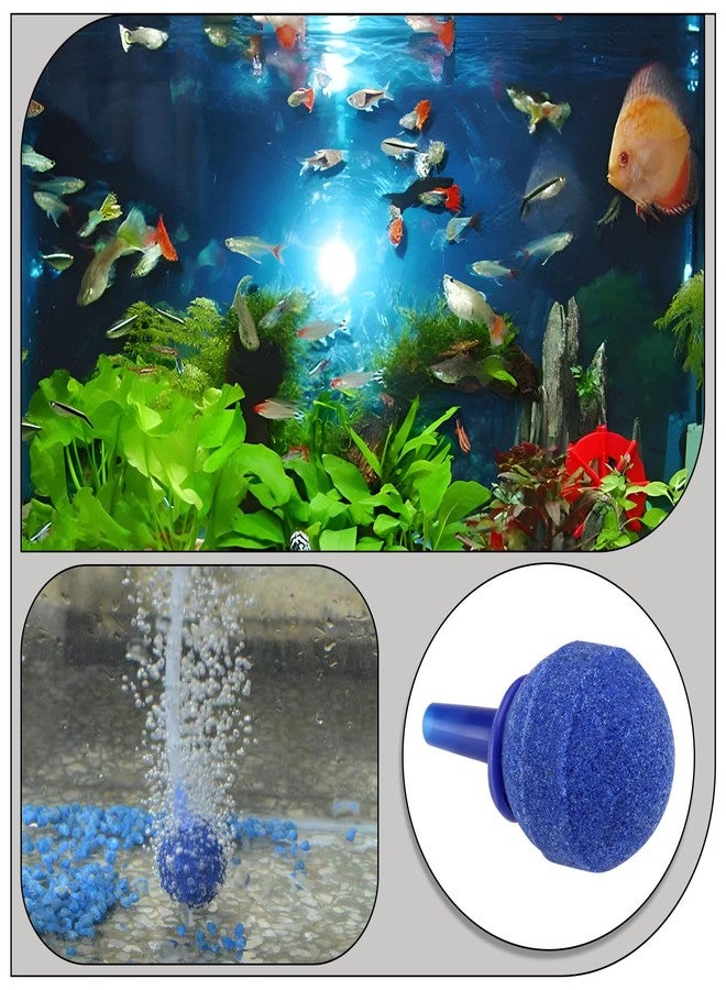 أوتوتك مجموعة أوتوتيك من 20 حجر هواء دائري لأحواض السمك، 4 مم، أحجار فقاعات هواء دائرية لأحواض السمك والبرك، مضخات هواء للبرك، 20 × 4 مم، حجر هواء أزرق - Image 3