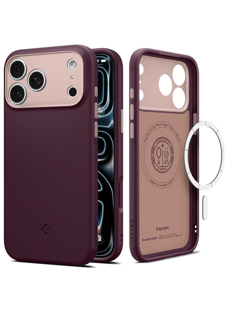 Spigen Nano Pop MagFit iPhone 17 Pro Max MagSafe Case Cover Mil Grade - Burgundy Bean - Image 1