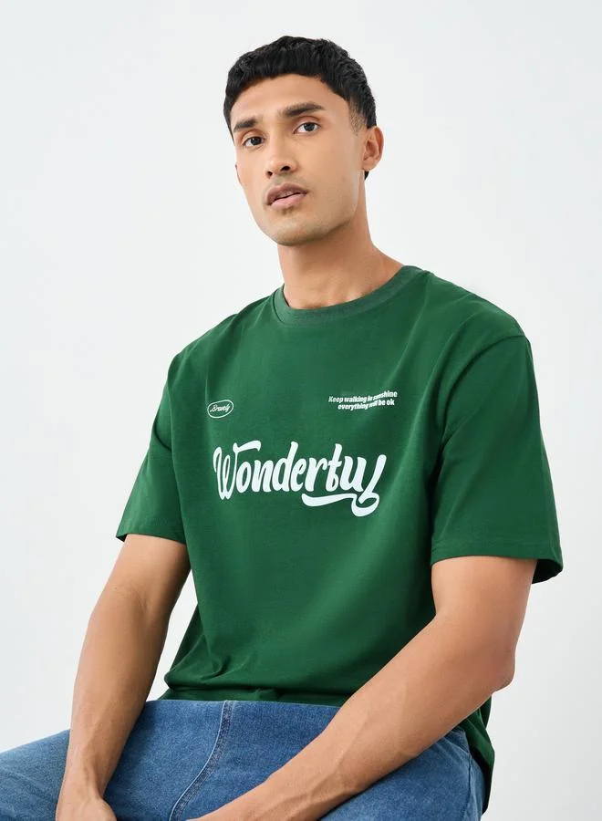 Styli Styli Slogan Print Oversized T-Shirt