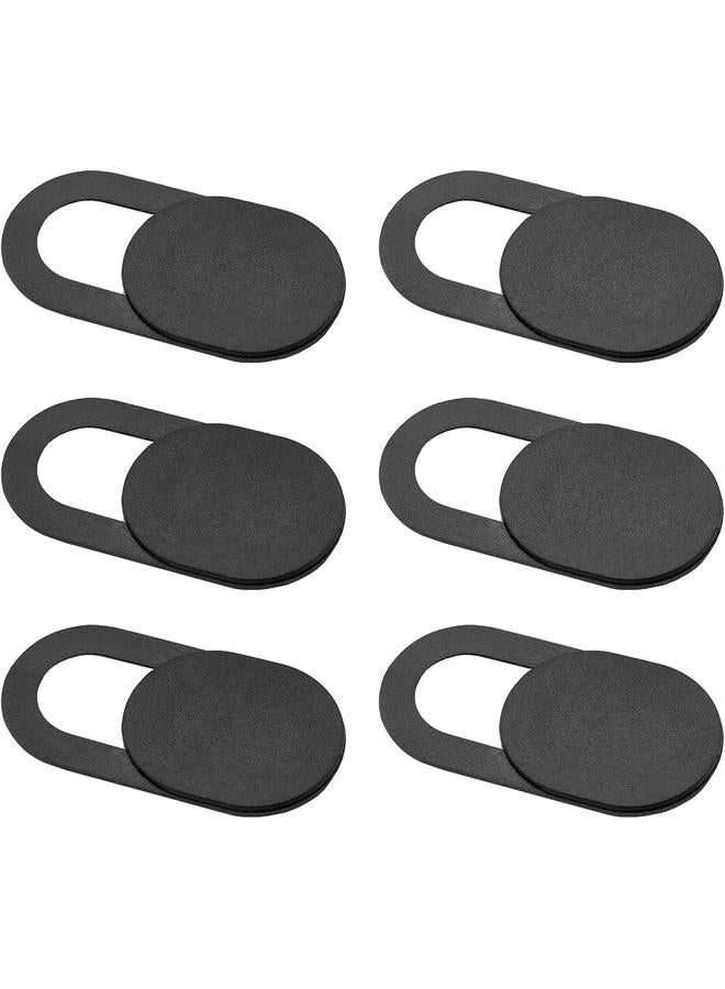 Procases 6 Pack Webcam Cover Slide For Laptop Phone Ultra Thin Flexible Slide Camera Blocker Privacy Security Cover For Macbook Air Pro Imac Ipad Iphone Echo Ps4 Tablet Pc Computer –Black - Image 1