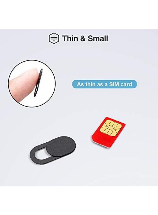 Procases 6 Pack Webcam Cover Slide For Laptop Phone Ultra Thin Flexible Slide Camera Blocker Privacy Security Cover For Macbook Air Pro Imac Ipad Iphone Echo Ps4 Tablet Pc Computer –Black - Image 3