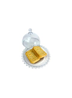 Generic Mini Dessert Plate with Glass Cover Suitable for Dates, Bonbon and Candies-14cm  - Image 2